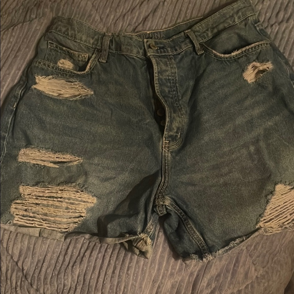 Arizona Jean Company Distressed Blue Jean Shorts